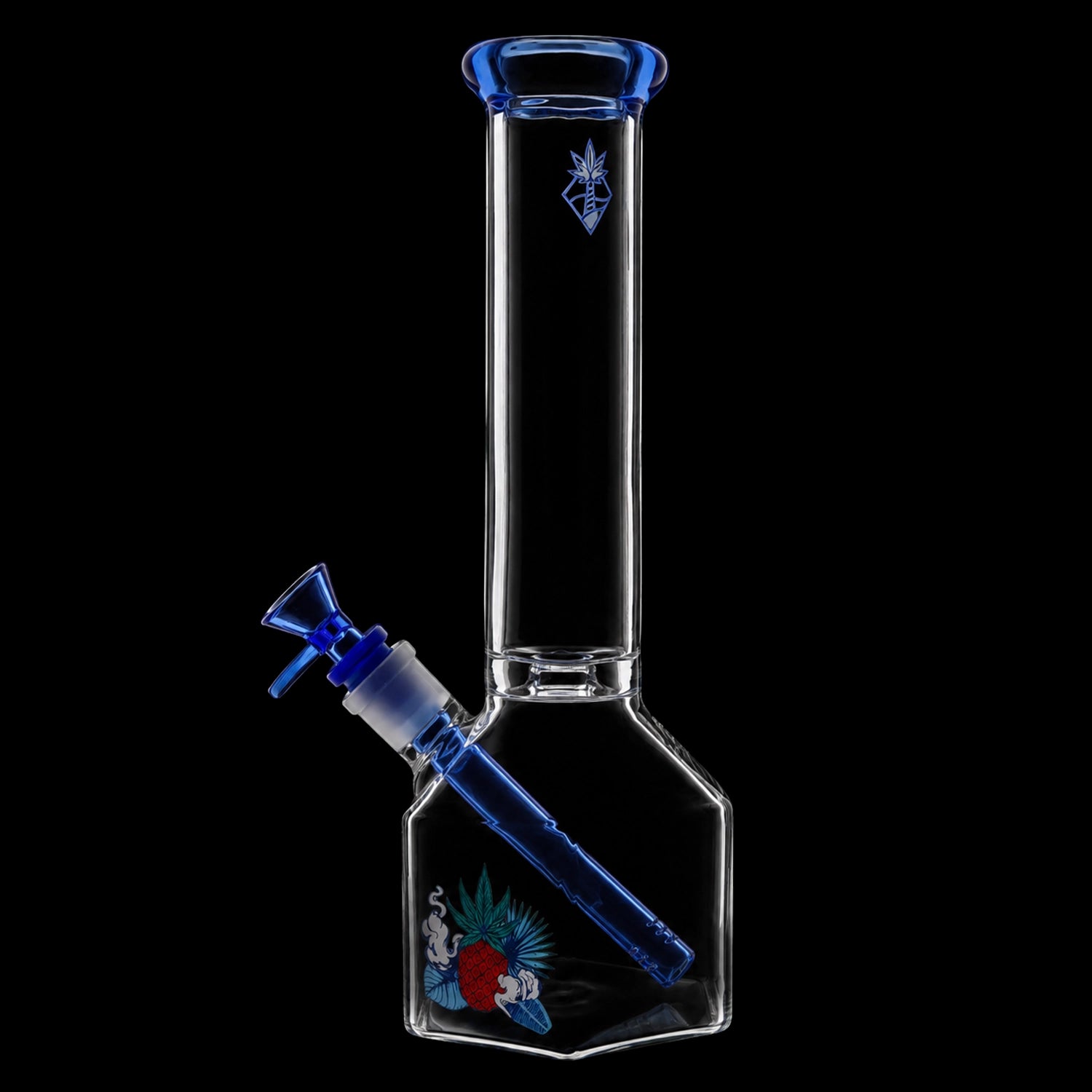 Cabana Cannabis Co. Pineapple Water Pipe Light Blue - 12in