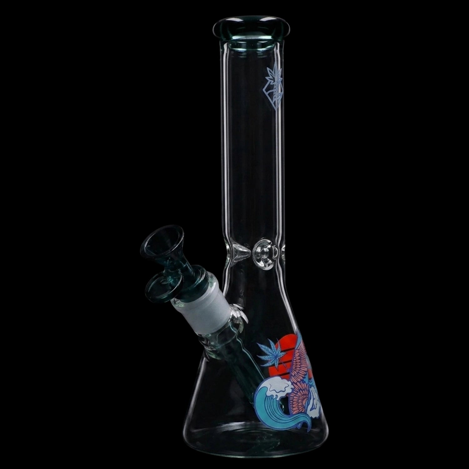 Smoke Cartel Cabana Cannabis Co. Surf Board Water Pipe Teal - 10in