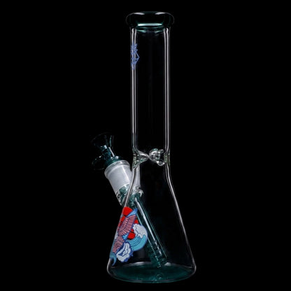 Smoke Cartel Cabana Cannabis Co. Surf Board Water Pipe Teal - 10in