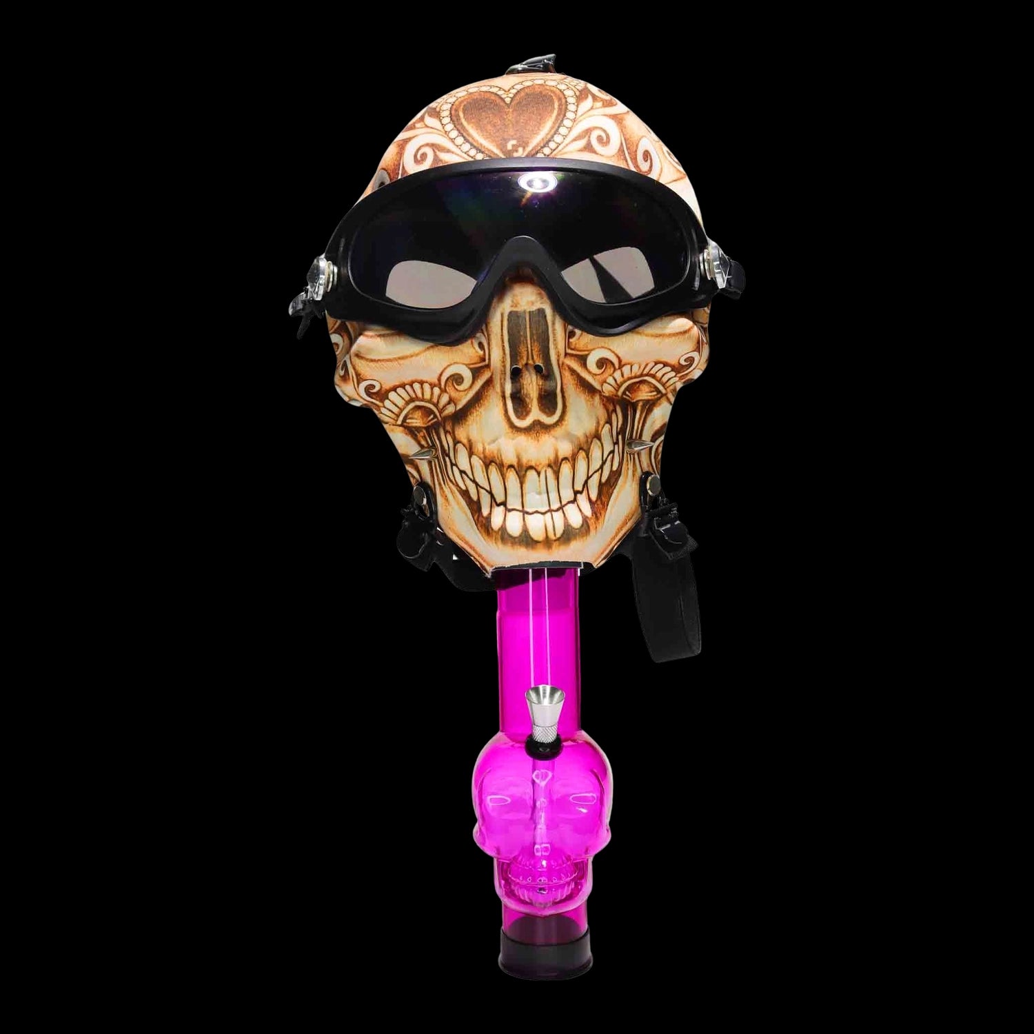 Smoke Cartel Smiling Tattoo Skull  Gas Mask