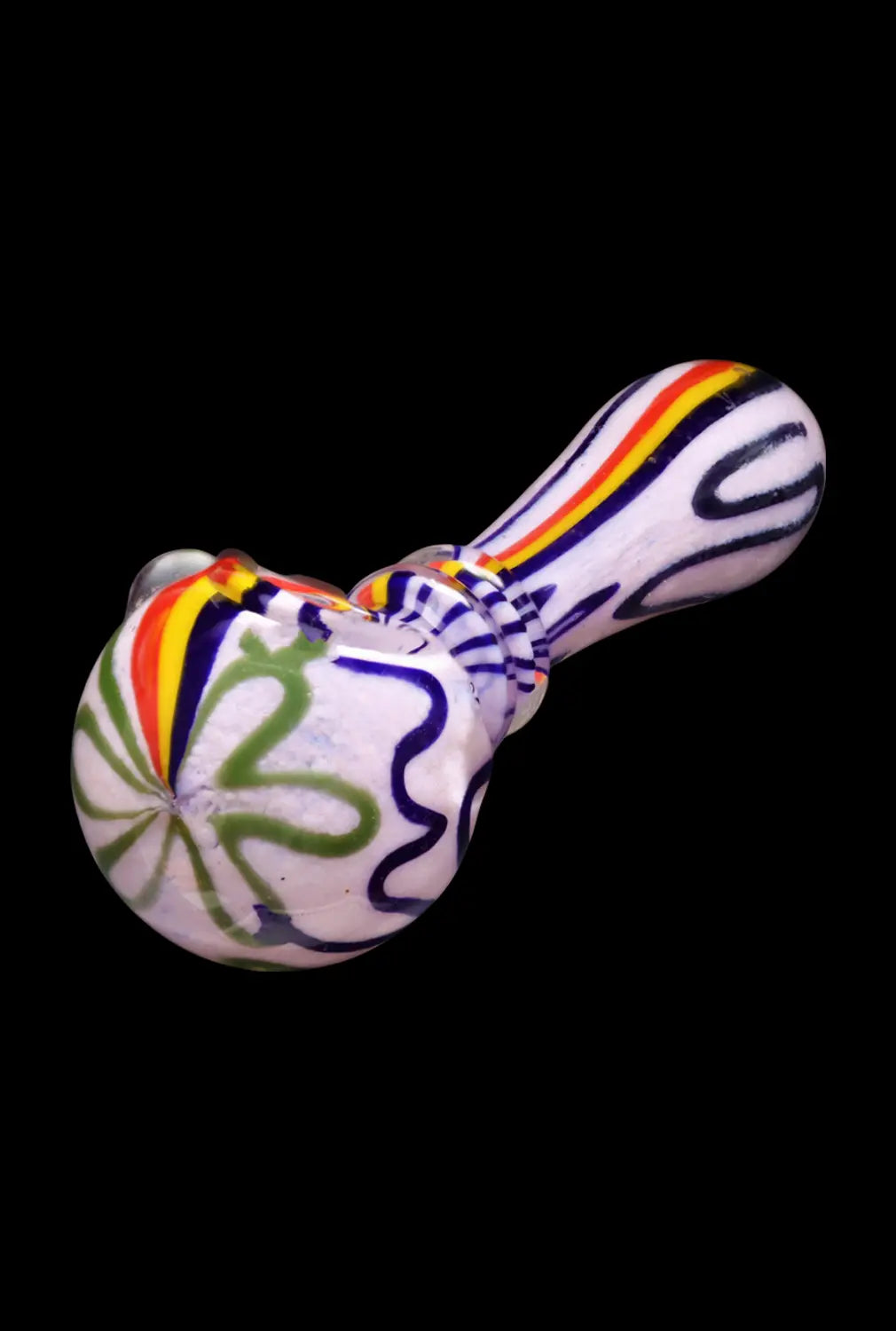 Smoke Cartel Rasta Slime Colourful Glass Pipe - 4 in.