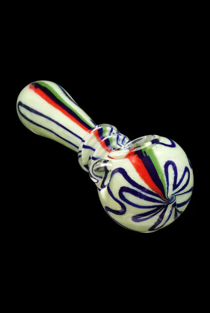 Smoke Cartel Rasta Slime Colourful Glass Pipe - 4 in.