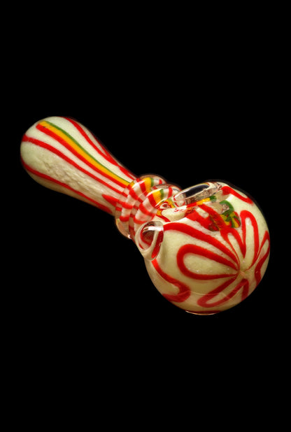 Smoke Cartel Rasta Slime Colourful Glass Pipe - 4 in.