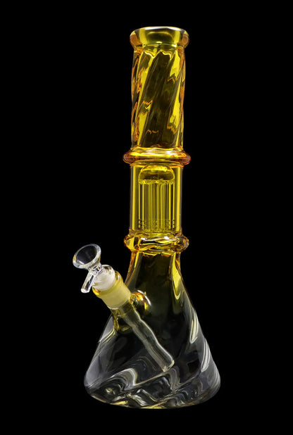 Smoke Cartel Twisted Neon Beaker with Tree Perc