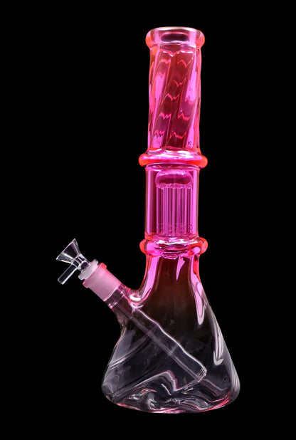 Smoke Cartel Twisted Neon Beaker with Tree Perc