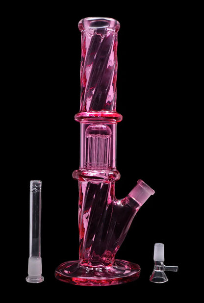 Smoke Cartel Twisted Straight Tube with Tree Perc