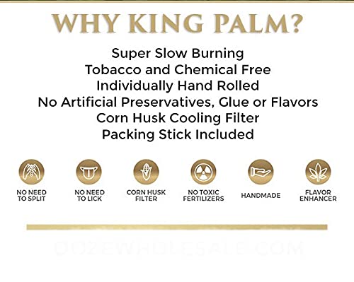 King Palm Mini Natural Pre Roll Palm Leaf Tubes - 2 Packs of 2