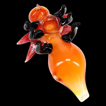 Gold Fumed Color-Change Glass Fly Pipe “Honey Hustler” – Assorted