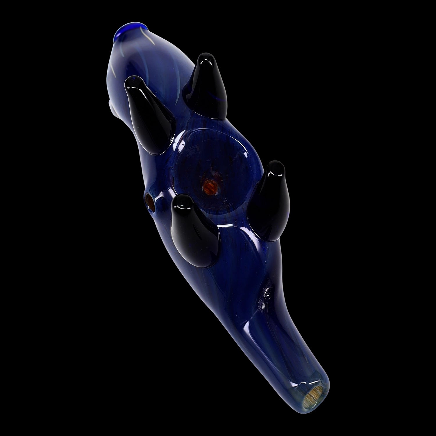 Silver Fumed Glass Pig Hand Pipe “Barnyard Buddy” – Assorted Colors