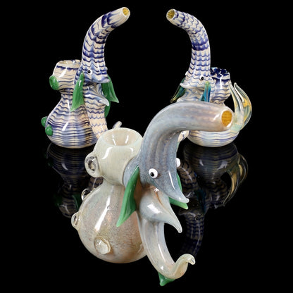 Primate Glass 6.5″ Spiky Color-Changing Sherlock Bubbler