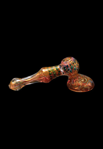 Smoke Cartel Gold Fume and Slime Hammer Bubbler - 8 in.