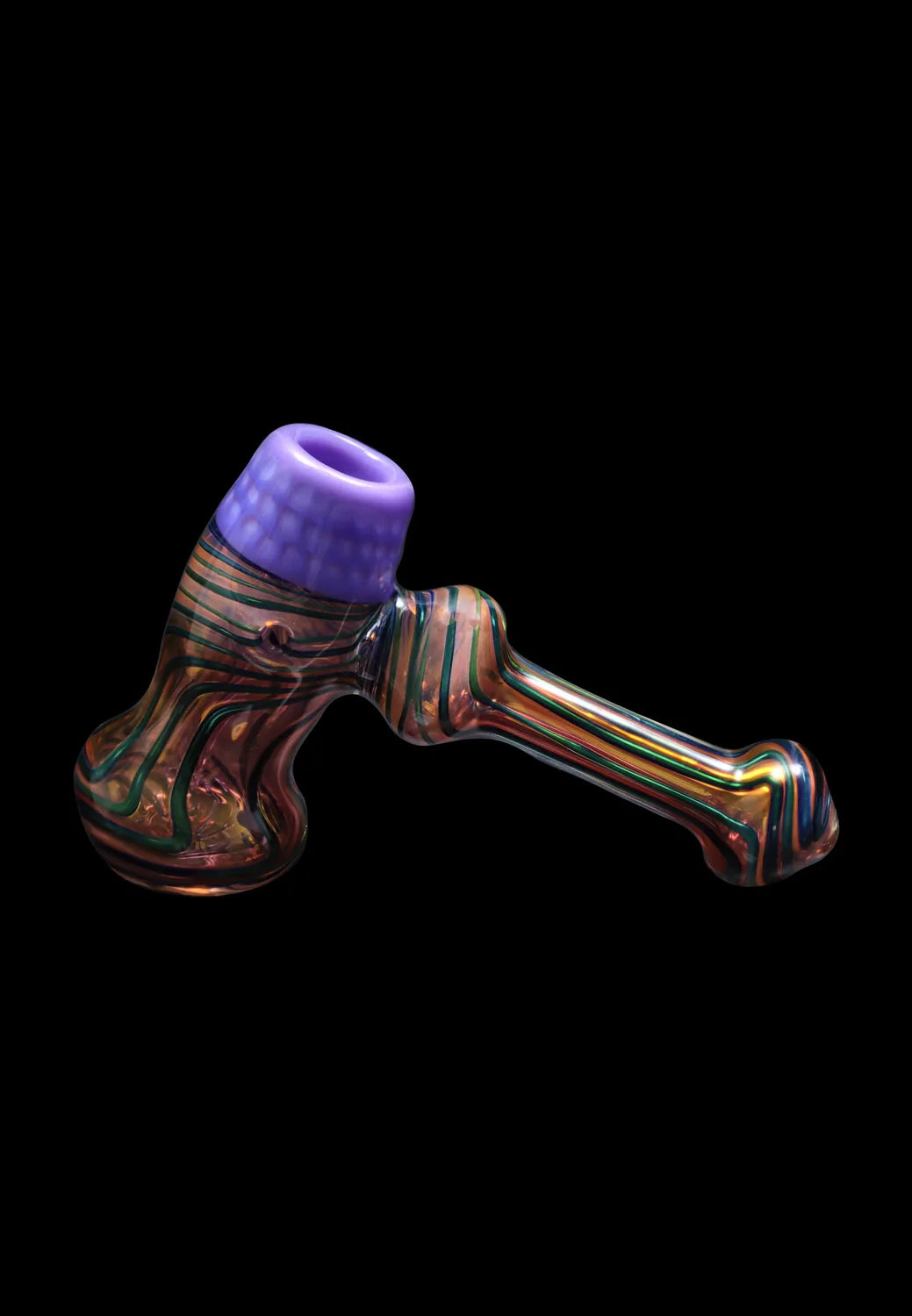 Smoke Cartel Gold Fume Hammer Bubbler - 7 in.