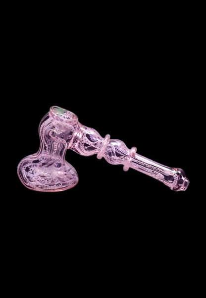 Smoke Cartel Pink Twist Hammer Bubbler - 6 in.