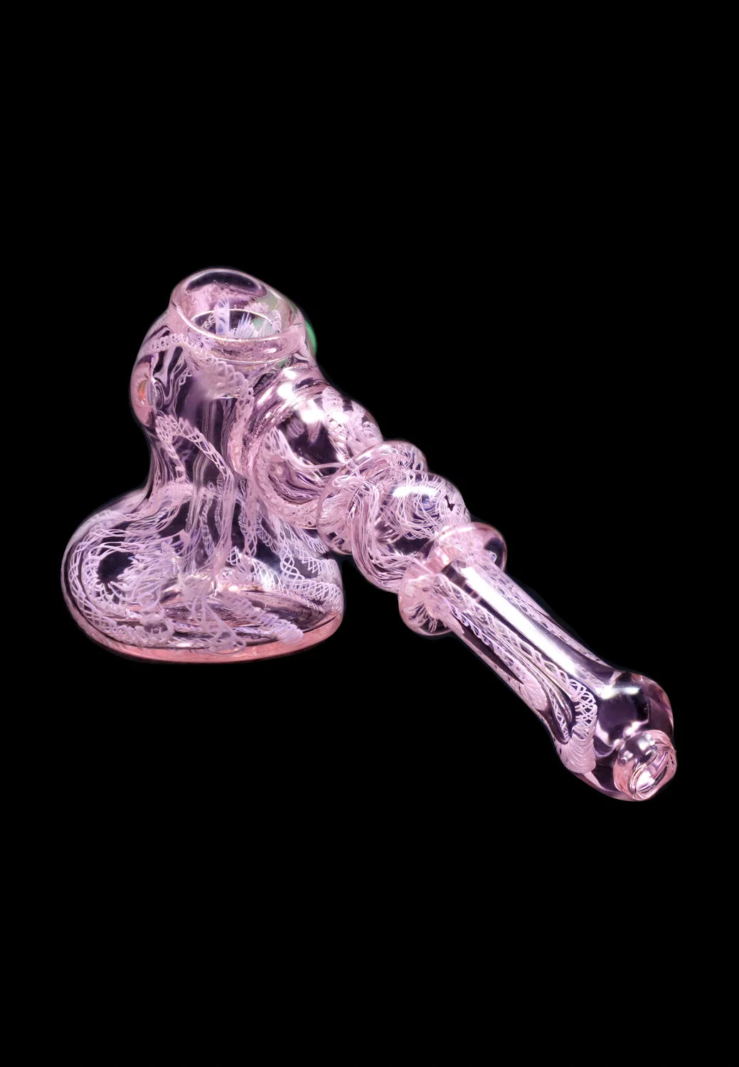 Smoke Cartel Pink Twist Hammer Bubbler - 6 in.