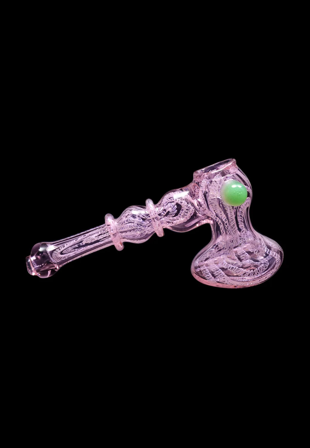 Smoke Cartel Pink Twist Hammer Bubbler - 6 in.