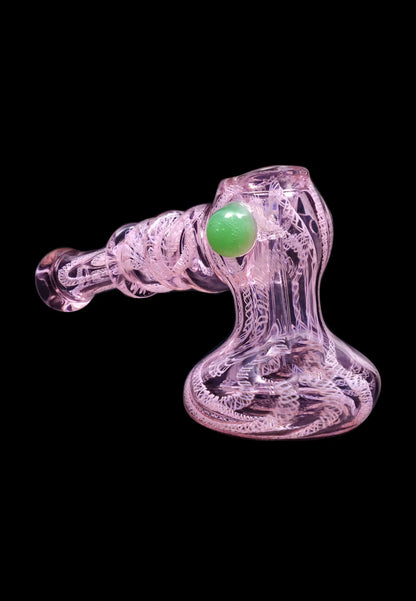 Smoke Cartel Pink Twist Hammer Bubbler - 6 in.