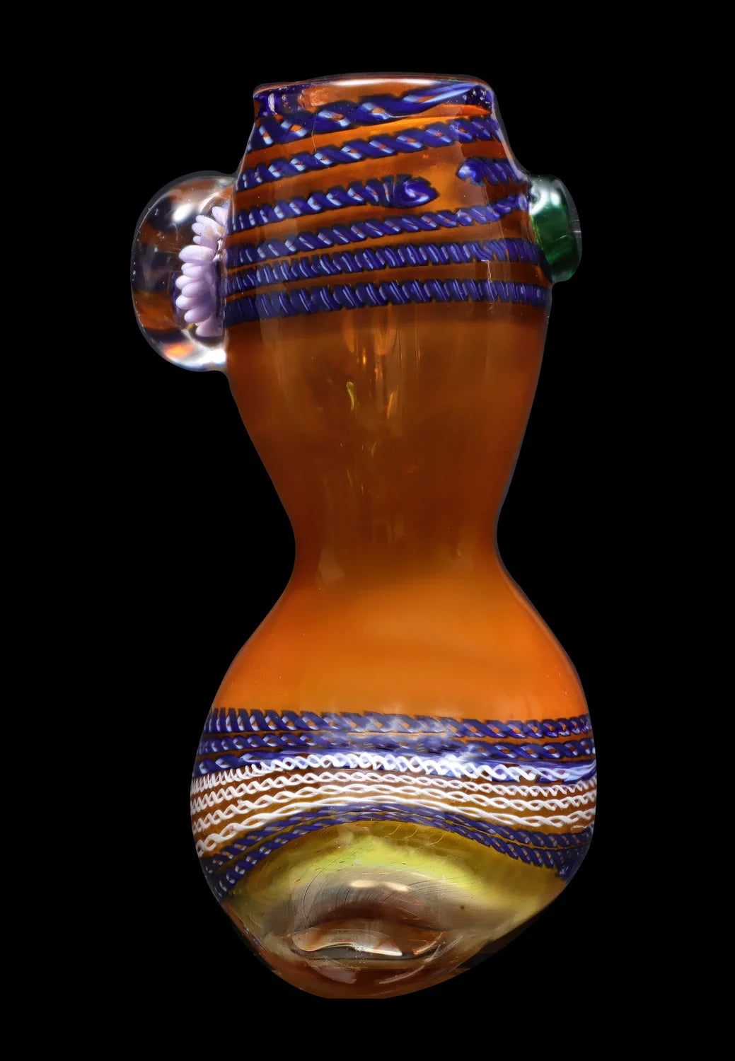 Smoke Cartel Gold Fume with Locket Hammer Bubbler - 9 in.