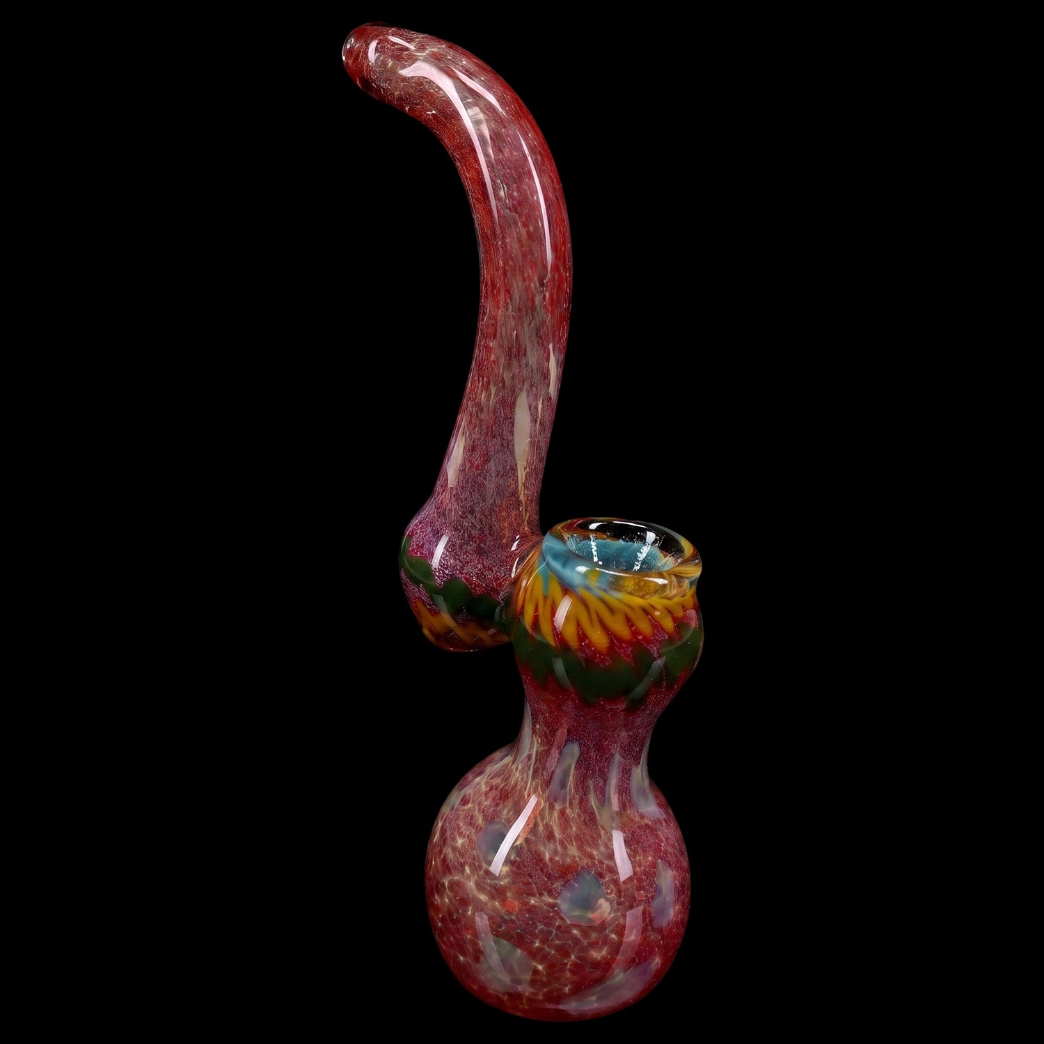 Primate Glass Silver Fumed Frit Sherlock Bubbler “Frit Wizard” – 6½″ – Assorted Colors