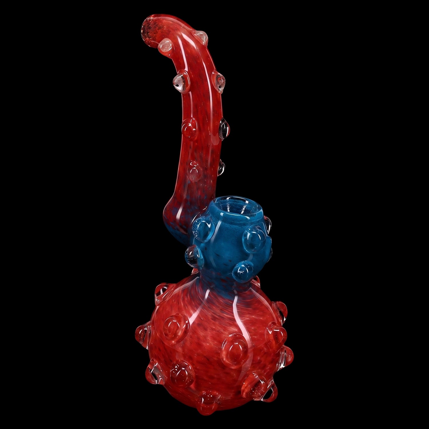 Primate Glass Thick Frit Sherlock Bubbler “Marble Maven” – 9″ – Assorted Colors