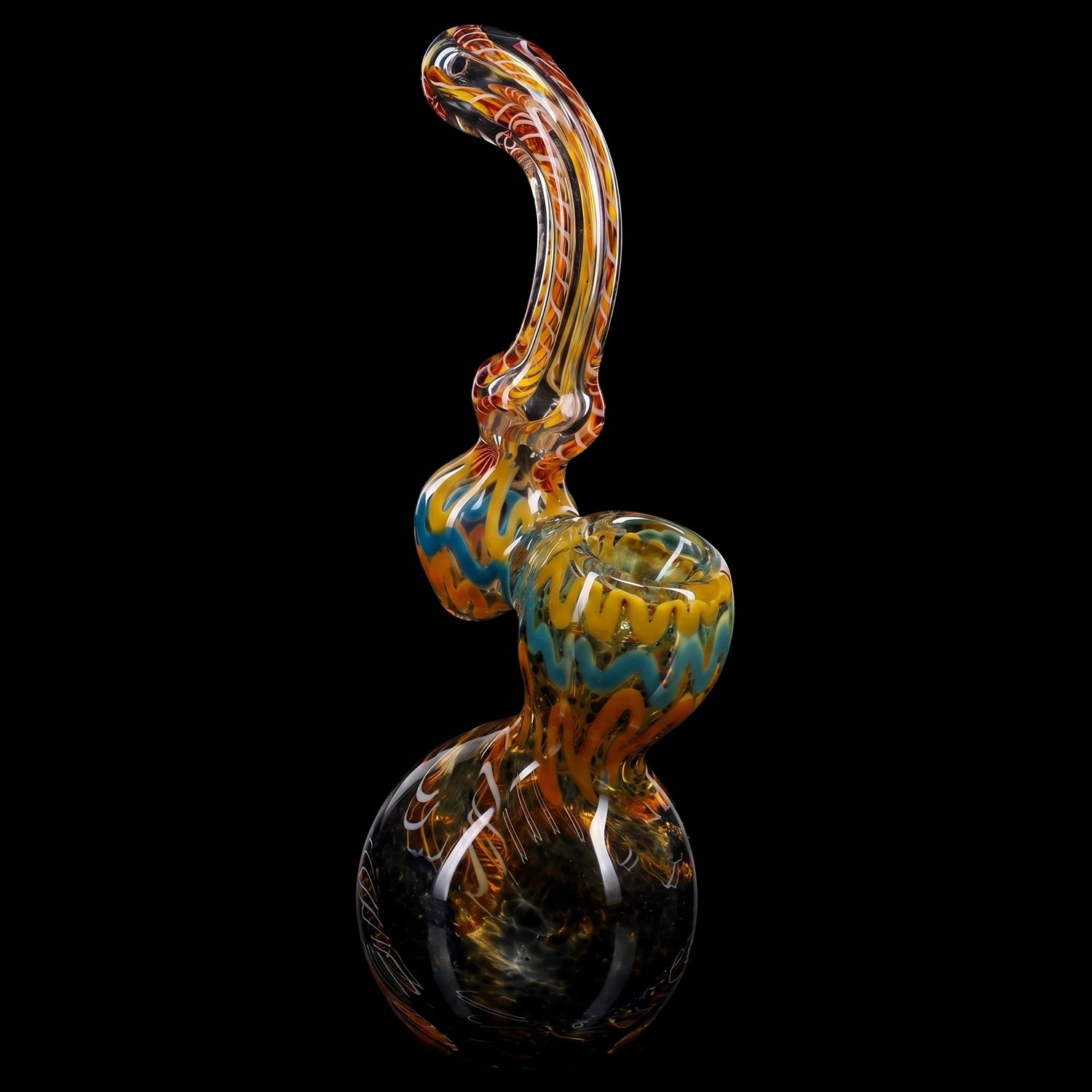 Primate Glass Silver Fumed Frit Sherlock Bubbler “Frit Wizard” – 7″ – Assorted Colors