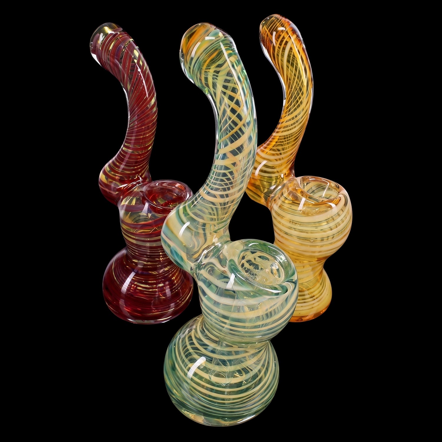Primate Glass Color-Changing Spiral Sherlock Bubbler “Mini Wizard” – 5″ – Assorted Colors