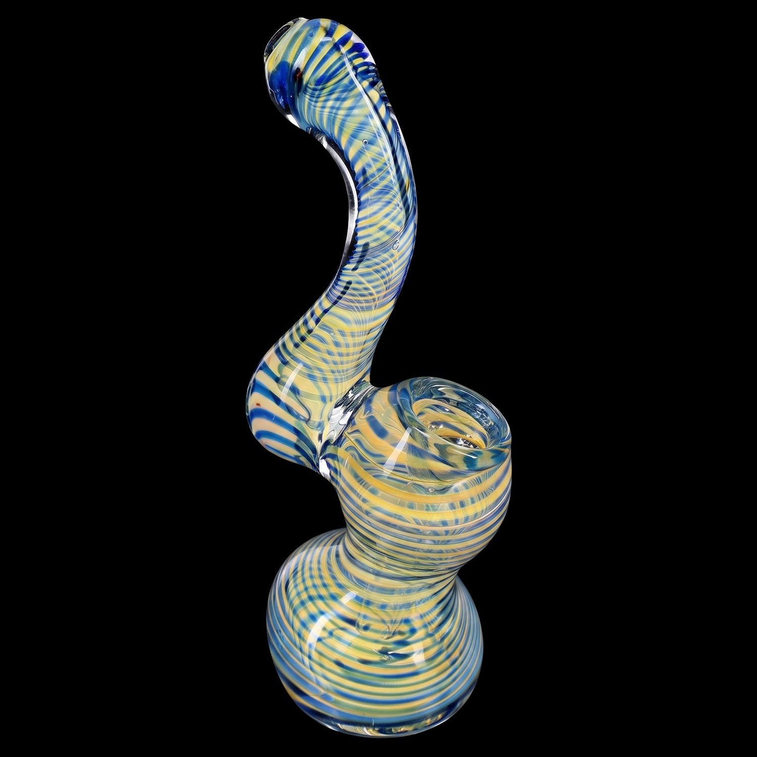 Primate Glass Color-Changing Spiral Sherlock Bubbler “Mini Wizard” – 5″ – Assorted Colors