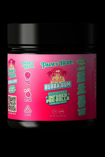 Papa's Herb INFUSED 5 PACK BUBBA GUM INDICA
