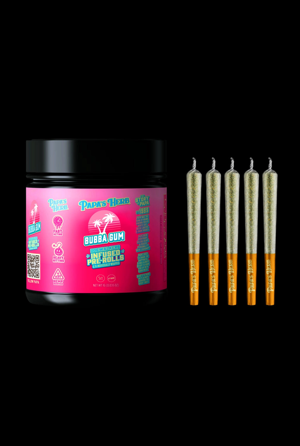 Papa's Herb INFUSED 5 PACK BUBBA GUM INDICA