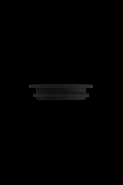 Black glass pipe for smoking cannabis.