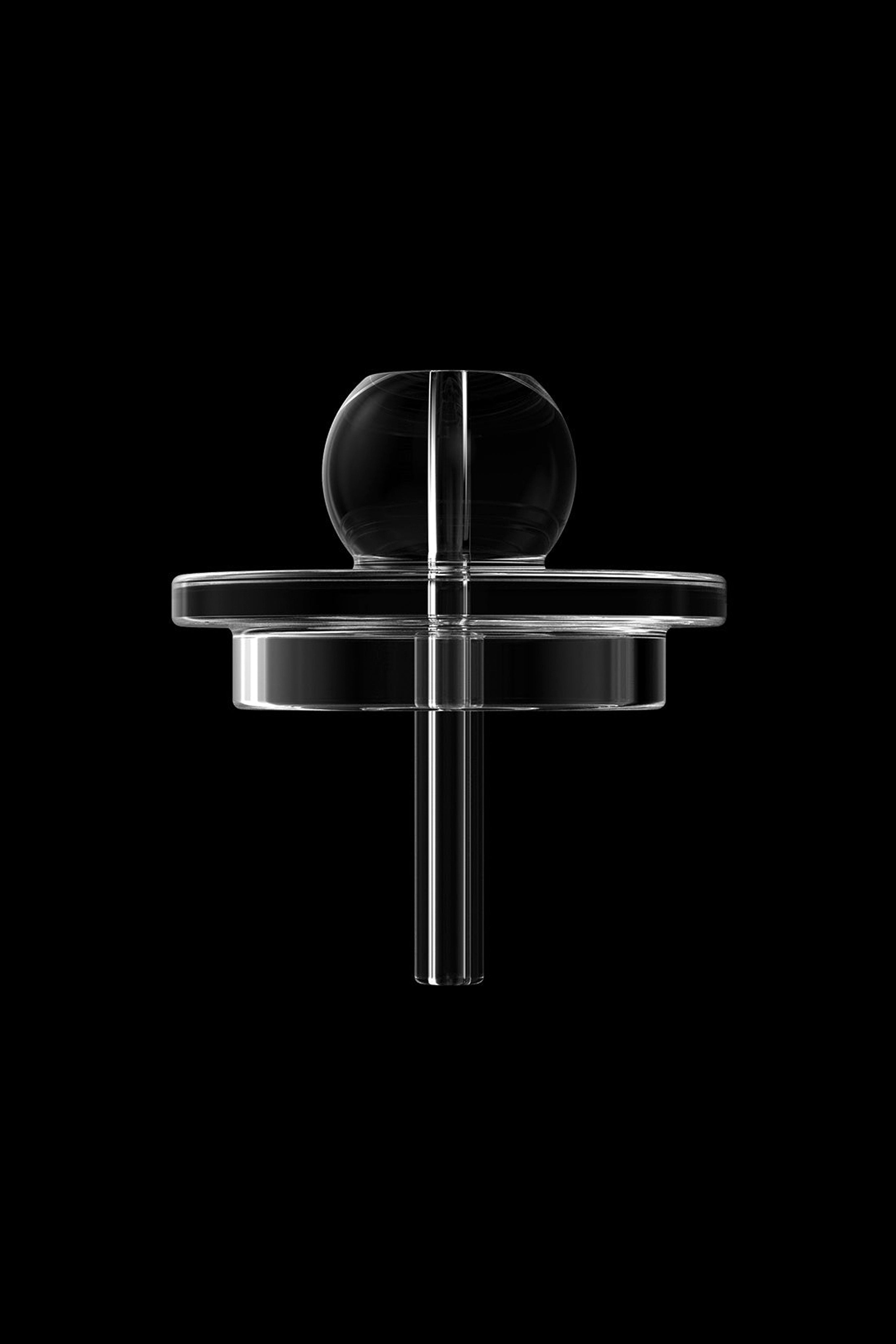 Clear quartz dab nail for vaporizing cannabis concentrates.