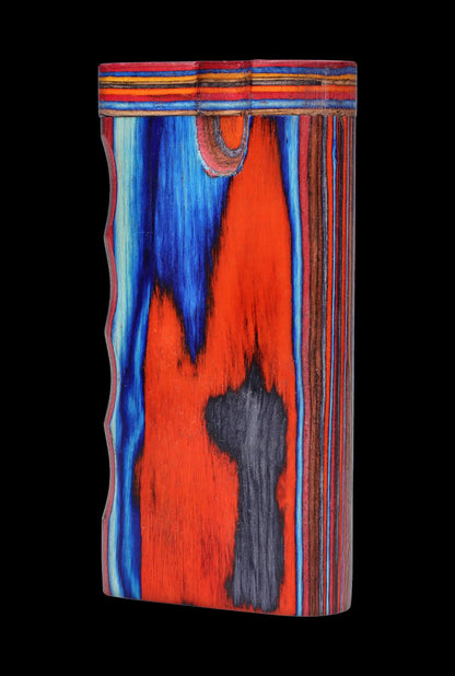 Front view of the SC Colourful Wood Grain Dugout - Large, showcasing a vertically-oriented, patterned wooden texture.