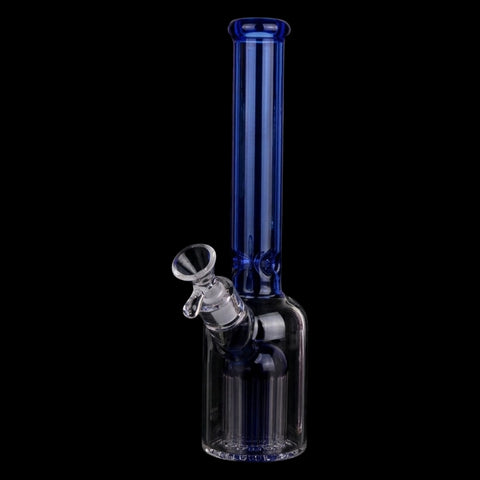 Smoke Cartel Color Tube & Tree Perc Rounded Beaker Bong - 10.5 in.