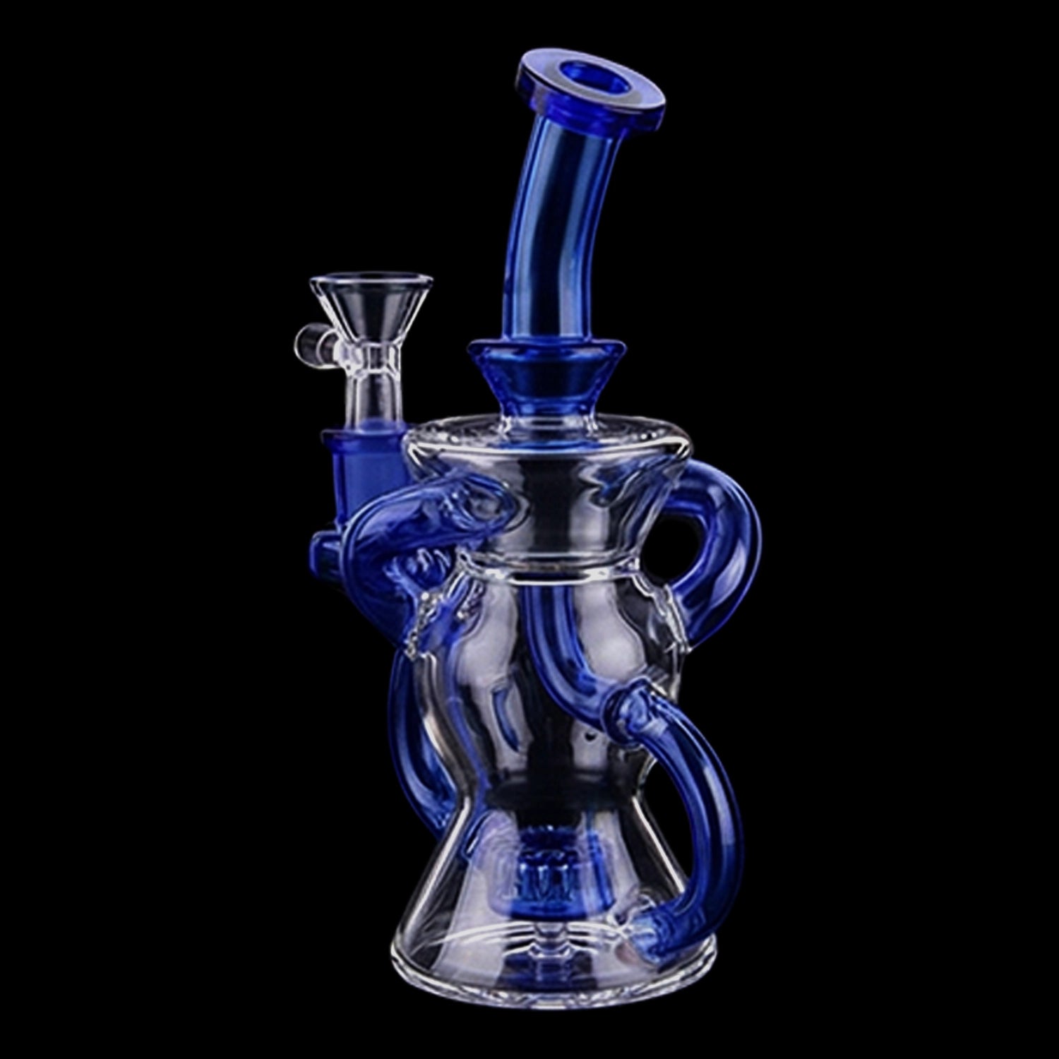 Smoke Cartel Color Perc & Tube Recycler Bong - 7 in.