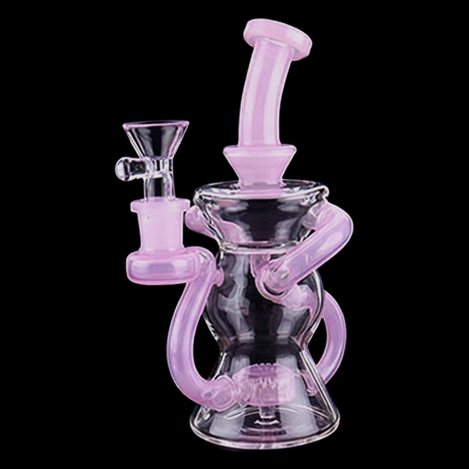 Smoke Cartel Color Perc & Tube Recycler Bong - 7 in.