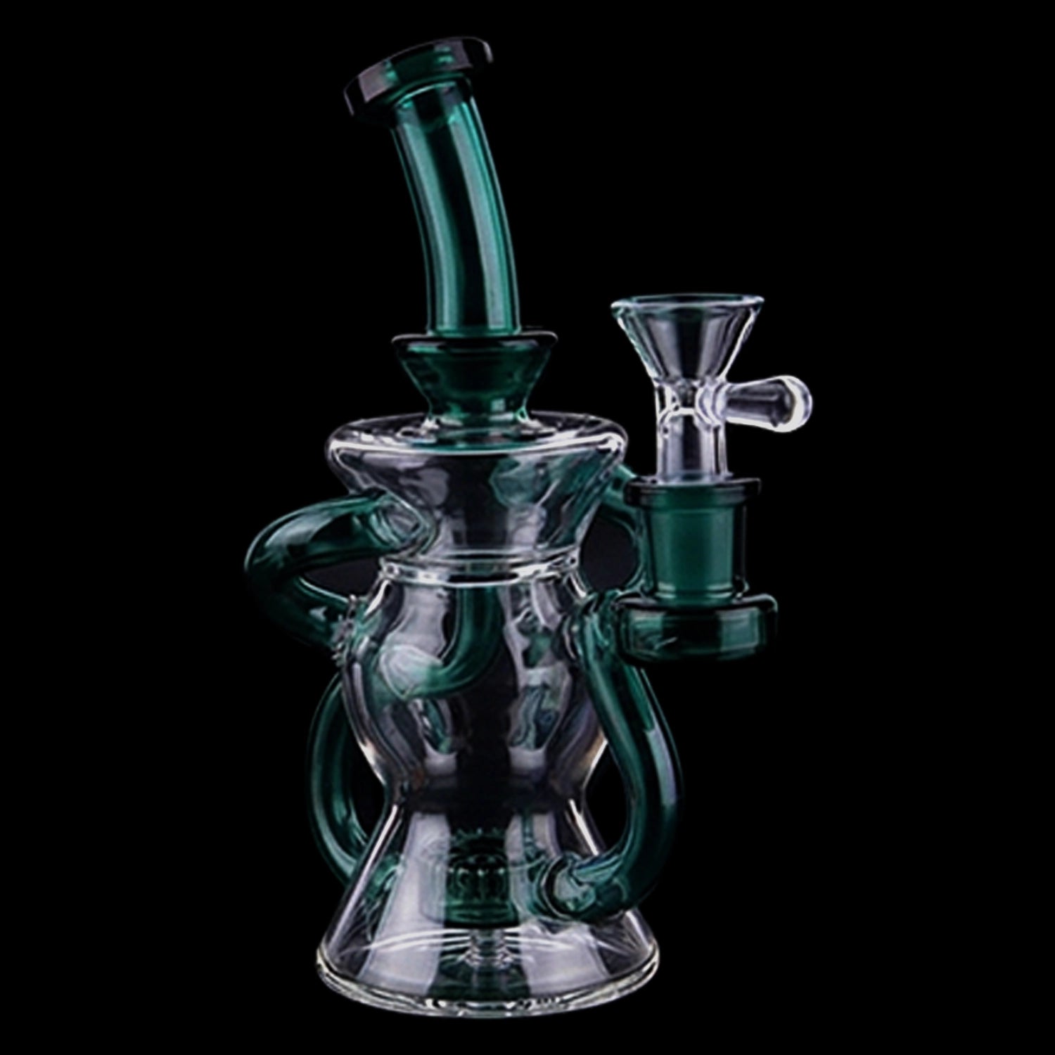 Smoke Cartel Color Perc & Tube Recycler Bong - 7 in.