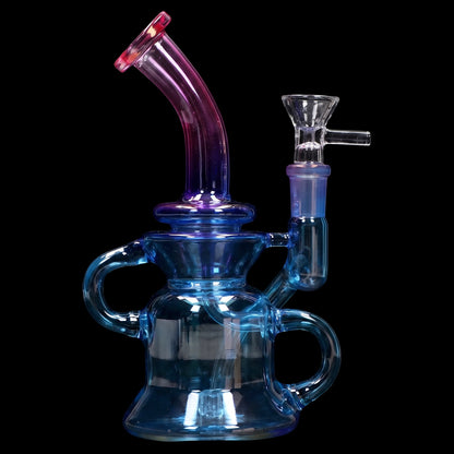 Smoke Cartel Bright Electroplated Recycler Bong - 8 in.