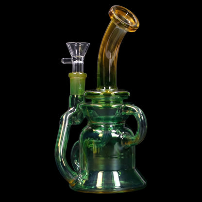 Smoke Cartel Bright Electroplated Recycler Bong - 8 in.