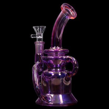 Smoke Cartel Bright Electroplated Recycler Bong - 8 in.
