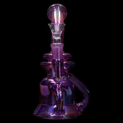 Smoke Cartel Bright Electroplated Recycler Bong - 8 in.