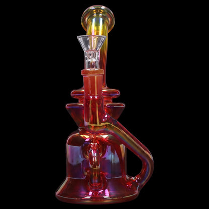 Smoke Cartel Bright Electroplated Recycler Bong - 8 in.