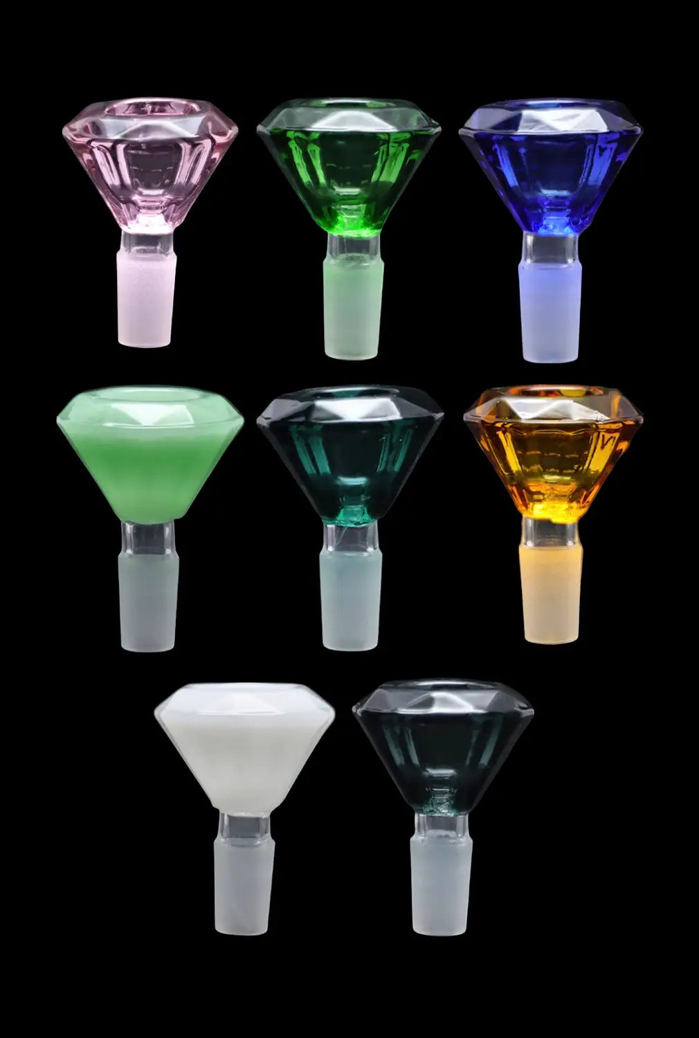 14mm Glass Dazzling Diamond Herb Bowl