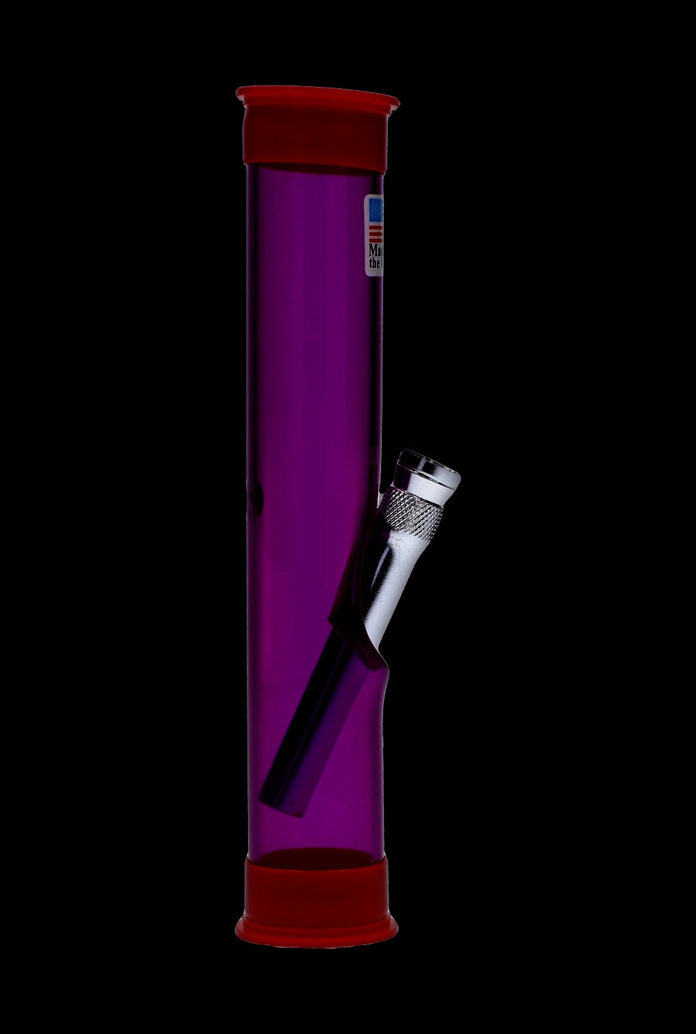 JM Plastics Straight Tube with Carb Hole Acrylic Bong