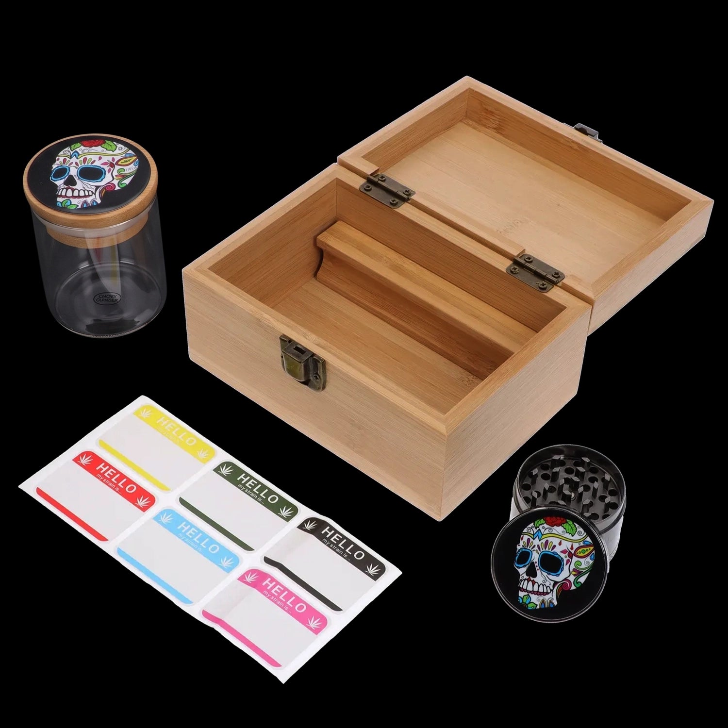Cloud Cali Small bamboo Smoking Kit (Flowing skull)