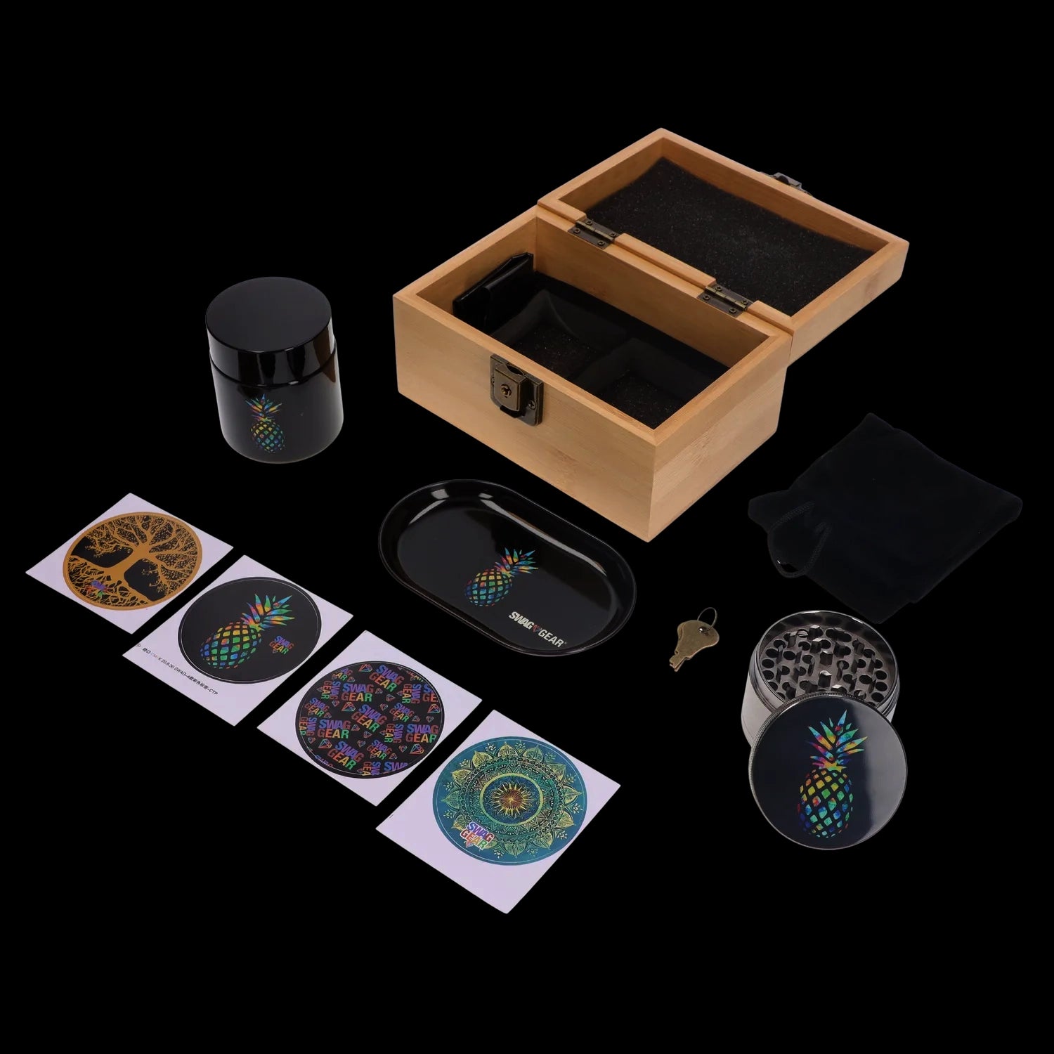 Cloud Cali Bamboo Smoking Kit Swag gear ( Pineapple )