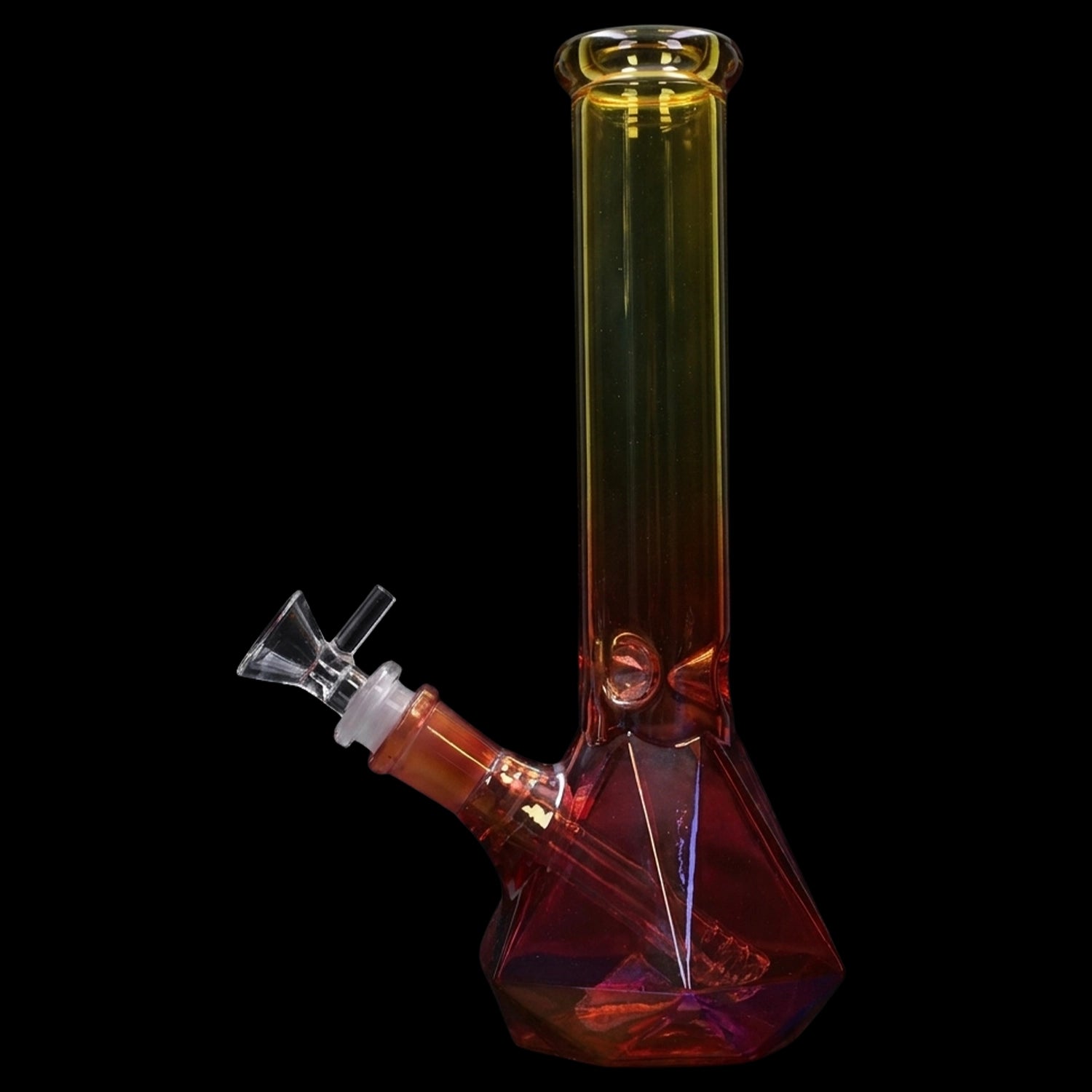 Smoke Cartel Ombré Faceted Base Bong - 10 in.