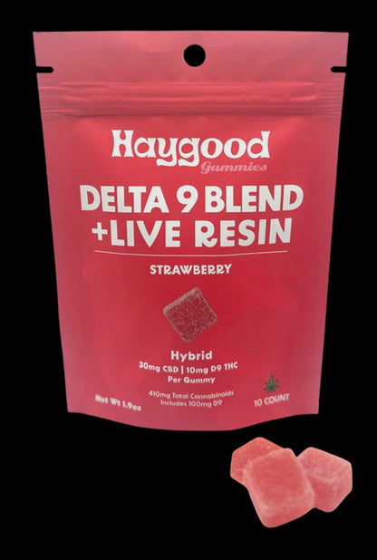 Haygood Farms D9 THC Live Resin 3:1  Gummies - Hybrid - Strawberry