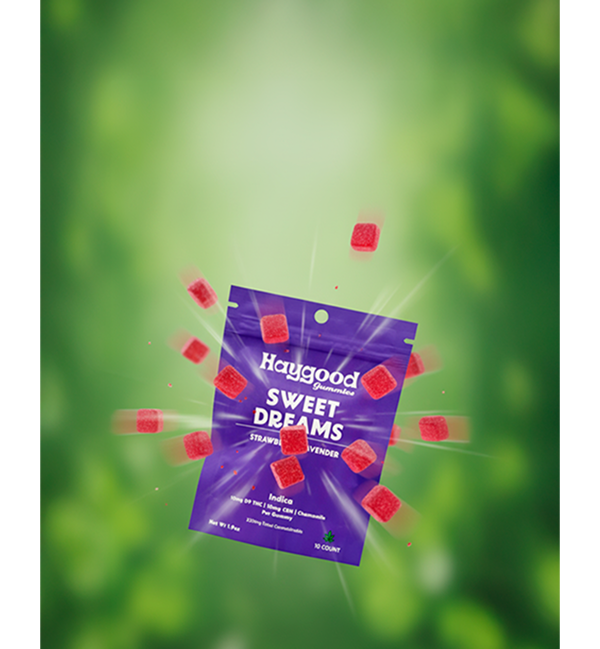 Haygood Farms Sweet Dreams: CBN & Delta 9 THC Live Resin Gummies – Indica - Mixed Berry