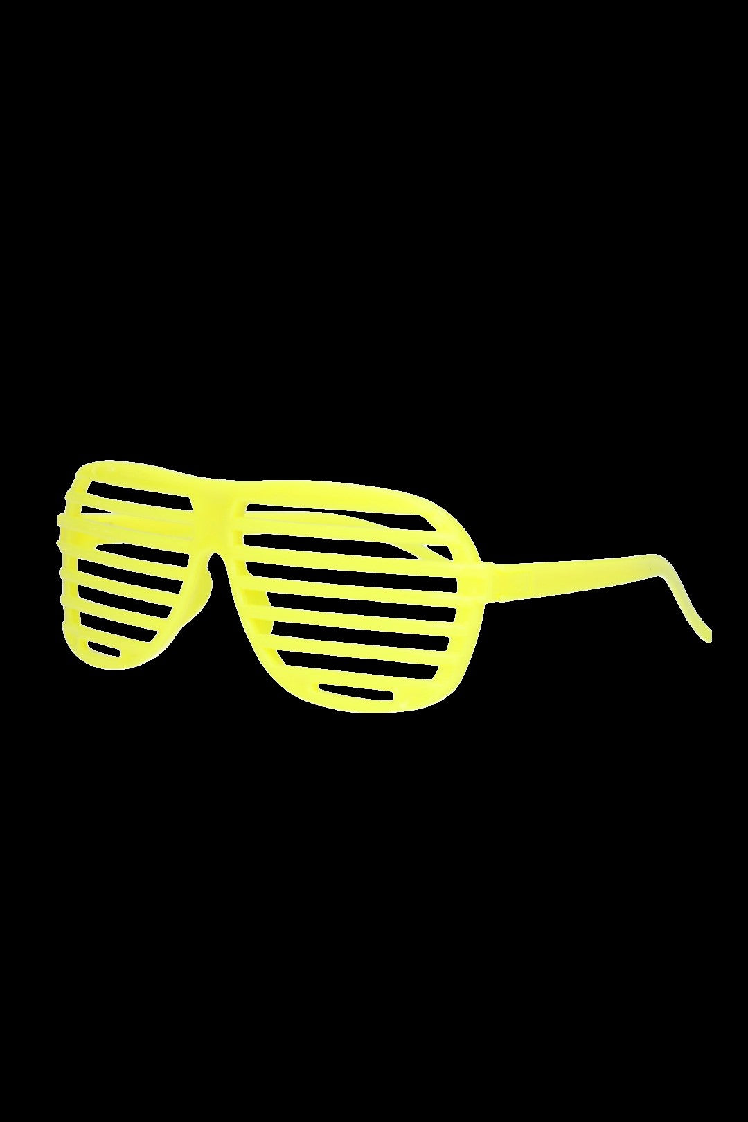 Yellow shutter glasses, a playful cannabis accessory.