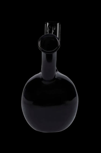 Black glass bubbler for smoking cannabis.