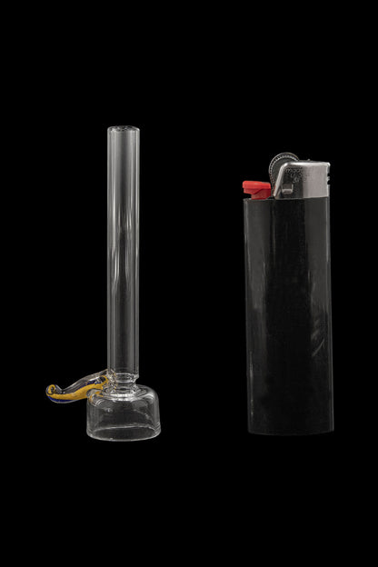 LA Pipes 9mm Clear Slide Bowl with Color Handle for Pull-Stem Bongs